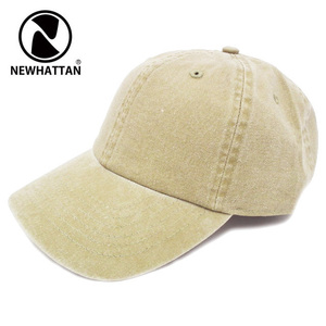 キャップ 帽子 NEWHATTAN メンズ レディース 男女兼用 pigment dyed cap ウォッシュカラー カーキ cap-1043-01
