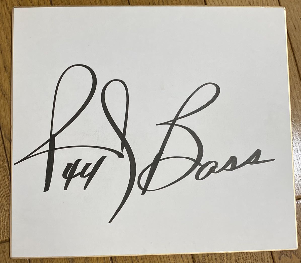 Papier couleur dédicacé de l'ancien joueur des Hanshin Tigers Randy Bass, base-ball, Souvenir, Marchandises connexes, signe