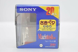  unopened SONY Sony 2HD 3.5 type floppy disk 20 sheets Macintosh for format settled 20MF2HDGSMC white RJ-104G