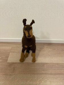 ドーベルマン　犬　あみぐるみ　ハンドメイド　手作り　毛糸　かぎ針編み