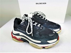 ★希少初期モデル・新品未使用★ バレンシアガ BALENCIAGA Triple S スニーカー　ブラック　サイズ38（25cm相当）　BOX等付