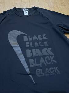 BLACK comme des garons NIKE 限定 七分袖Tシャツ XL 未使用新品　ブラック　ギャルソン