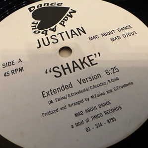 12”★Justian / David Lyme / Shake / Never Say You Love Me / シンセ・ポップ・ディスコ / ハイエナジー！！の画像1