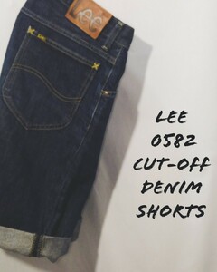 Lee 0582 cut-off denim shorts 濃紺 リー カットオフ デニム ショート パンツ ショーツ リメイク 日本製 MADE IN JAPAN ビンテージ