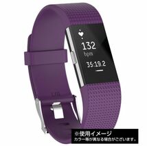 Fitbit Charge 2 バンド 交換ベルト シリコン Lサイズ ブラック_画像7