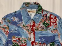 ハリウッドランチマーケット　レーヨン100%ハイビスカス　アロハシャツ 半袖シャツMサイズ_画像5