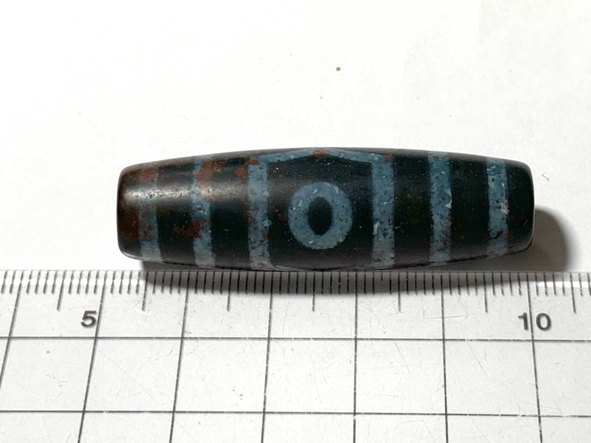 天珠】915・天然西蔵真品三眼朱砂馬蹄紋老天珠| JChere雅虎拍卖代购