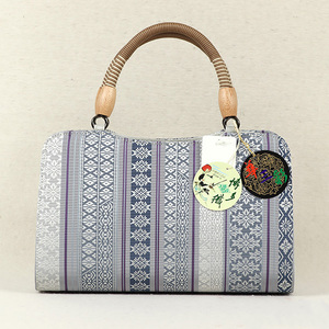  peace . pavilion sa2441. three . Hakata woven obi ground stylish bag . wistaria color series 