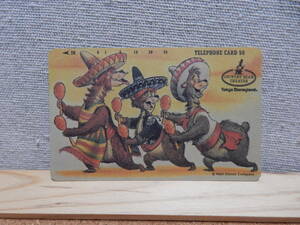  Tokyo Disney Land telephone card Country Bear theater unused goods TDL telephone card Country Bear jumbo Lee 