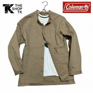 ★新品 Ｃoleman×THE SHOP TK コールマン×タケオキクチ 別注 バンドカラーシャツ L ブルゾン ジャケット ベージュ★