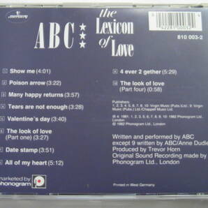 全面銀圏蒸着盤【W.Germany盤】ABC / THE LEXICON LOVE 810003 2 01 RPの画像2