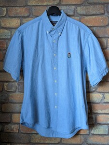 ☆80年代☆ CHAPS RALPHLAUREN チャップスラルフローレン ボタンダウンシャツ コットン Mサイズ ビンテージ 半袖 vintage