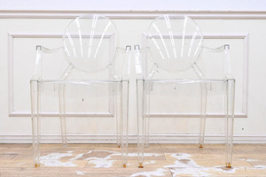 S2492 *8 десять тысяч иен Kartell Kartell Louis призрак LOUIS GHOST старт  King стул стул 2 ножек комплект arm стул 