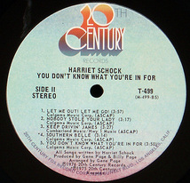 LP/HARRIET SCHOCK/YOU DON'T KNOW WHAT YOU'RE IN FOR/T-499/ハリエット・ショック/愛の軌跡_画像6