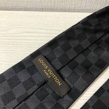 【大幅値下げ】【新品同様】LOUIS VUITTON ルイヴィトン　ネクタイ　ブラック　黒　ダミエ　グラフィット_画像5