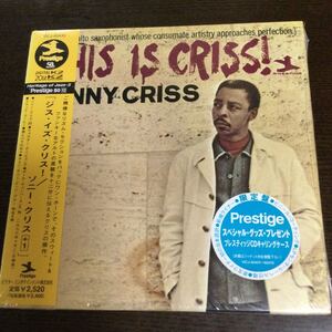 紙ジャケ シュリンク付 prestige ソニー・クリス　This is Criss!