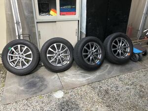 ヴェゼル 5H114.3 ホイール スタッドレス 4本セット 16インチ 6.5J+48 215/60R16 ハブ径72 栃木県 ブリジストン オデッセイ CX-3