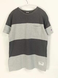 【別注】Champion Mt Design 3776 ワイドボーダー ポケット Tシャツ アーバンリサーチ doors M トリコタグ ポケT