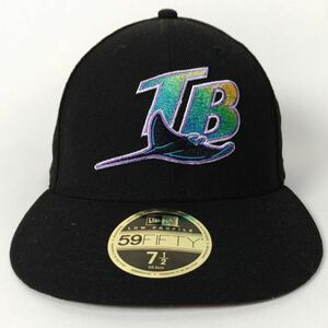 【LP】new era クーパーズタウン タンパベイレイズ 7 1/2 rays 59 fifty プレカーブド 旧ロゴ MLB