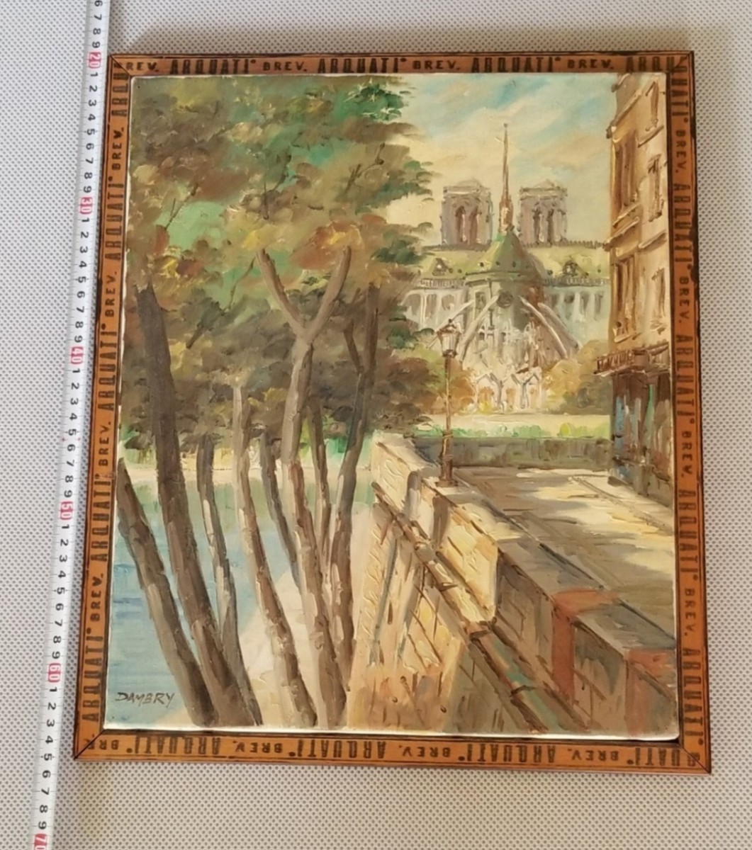 期間限定キャンペーン 絵画 油絵「ノートルダム寺院」 絵画/タペストリ