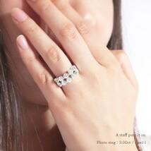 指輪 18金 k18ゴールド ダイヤモンド 3ct リング ハーフエタニティリング 18金 レディース ジュエリー アクセサリー_画像2