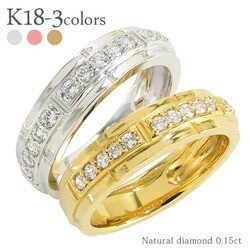 Кольцо K18 Diamond Ring 0,15CT 18 Золотые золотые квартиры ювелирные аксессуары