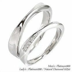 指輪 結婚マリッジリング ペアリング ダイヤモンド 0.05ct プラチナ900 pt900 リング セット 人気 レディース アクセサリー