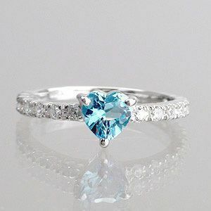 指輪 ブルートパーズ ダイヤ 0.25ct エタニティリング プラチナ900 pt900 レディース ジュエリー アクセサリー