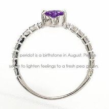 指輪 アメジスト ダイヤモンド 0.25ct エタニティ リング ダイヤ リング k18ゴールド 18金 レディース アクセサリー_画像3