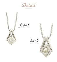 pt900 一粒 ダイヤモンド ネックレス 0.15ct ネックレス プラチナ900 ペンダント スキン レディース ジュエリー アクセサリー_画像9