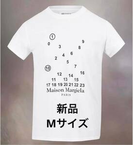  новый товар mezzo n Margiela Maison Margiela вырез лодочкой футболка number кольцо Logo хлопок футболка M