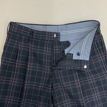 UT369-2 (中古) 栃木県 黒磯南高校 男子学生服 上下2点セット /指定品/M/W76/ポロシャツ/ズボン/チェック柄/夏服/制服/学生服/卒業生品/_画像7