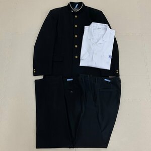 UT356 (中古) 栃木県 大田原高校 男子学生服 4点セット /旧制服/現行/175A/LL/W79/学ラン/シャツ/ズボン/黒/KANKO/夏服/冬服/制服/中学校/