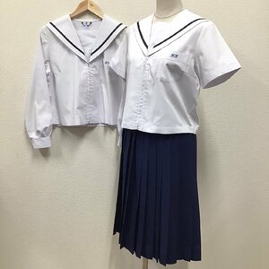 O145 (中古) 兵庫県 加古川北高校 セーラー服 3点セット/指定品/LT/W69/セーラー/スカート/紺1本/夏服/半袖/合服/制服/学生服/女子学生