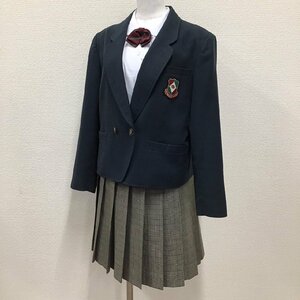 OT607-1 (中古) 栃木県 陽西中学校 4点セット /170A/W66/ブレザー/スカート/リボン/ブラウス/冬用/冬服/学生服/女子学生/卒業生品