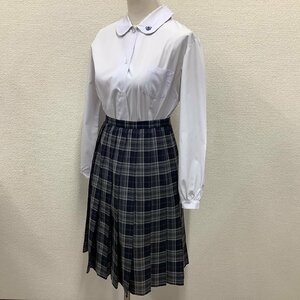 (Y)I186(中古) 山形県 私立 米沢中央高校 ブラウス スカート (旧制服) 2点セット /W72/COMME CA DU MODE/冬服/チェック/制服/私立/学生服