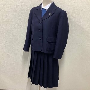 (Y)I195(中古) 山形県 米沢東高校 (旧制服) 4点セット /校章/大きめ/BM/3L/W75/ブレザー/ブラウス/スカート/パータイ/冬/制服/中学/学生服