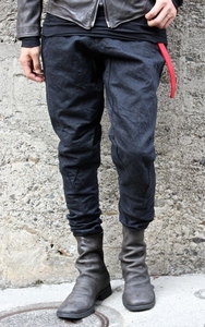 DEVOA デヴォア Jodhpurs Pants Heavy washi cotton DENIM ブルーブラック 1 ジョッパーズ コットン 和紙 デニムパンツ