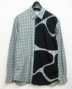 COMME des GARCONS SHIRT コムデギャルソンシャツ グレンチェックシャツ XS PLAYCDGHOMMEPLUS ビンテージアーカイブ