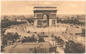 アンティーク ポストカード エトワール 凱旋門 1926 フランス パリ 日本未発売 送料無料★ap1552