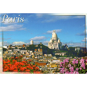 ポストカード サクレクール寺院 フランス パリ 日本未発売 送料無料★058