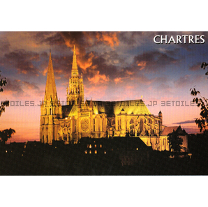 ポストカード シャルトル ノートルダム大聖堂 フランス 世界遺産 日本未発売 送料無料★5906