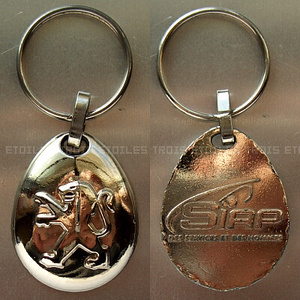  Peugeot key holder PEUGEOT CCAS SIAP Len n France .. city antique bro can to not yet sale in Japan free shipping *