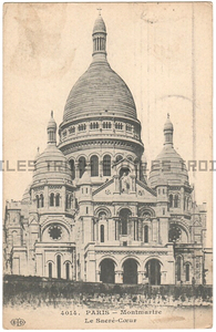 アンティーク ポストカード サクレクール寺院 1910 フランス パリ 日本未発売 送料無料★ap2022