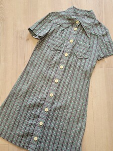 Hanamura チロリアン刺繍半袖ワンピース　