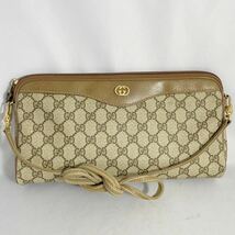 NN0707 114 正規品 中古品 GUCCI オールド グッチ ショルダー バッグ GUCCIショルダーバッグ GG柄 PVC ヴィンテージ 1円スタート_画像1