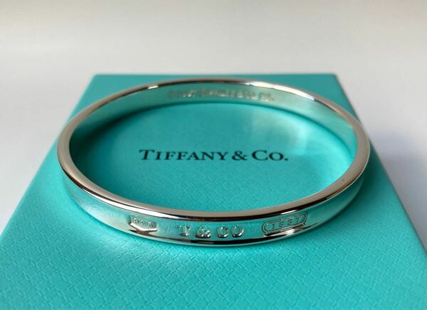 TIFFANY&Co. ティファニー　1837 ブランドロゴ　シルバーカフ　ナローバングル　Ag925