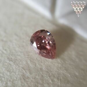 0.052 ct FANCY DEEP PINK SI1 PEAR AGT 天然 ダイヤモンド DIAMOND EXCHANGE FEDERATION