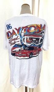 即決 アメリカ古着 1986 DAYTONA500 半袖 Tシャツ ホットロッド レーシングカー NASCAR デイトナ アメカジ ナスカー アメ車 シボレー