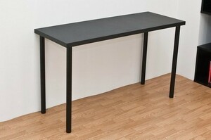 ◆送料無料◆フリーテーブル 120幅 奥行き45 ブラック 黒 120×45 デスク テーブル 作業台 書斎 スリム モダン シンプル 机